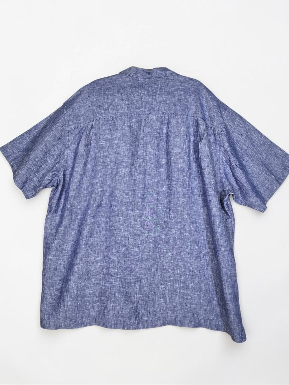 Tommy Bahama Blue 100% Linen Short Sleeve Shirt Men's Size XXL - Picture 11 of 16